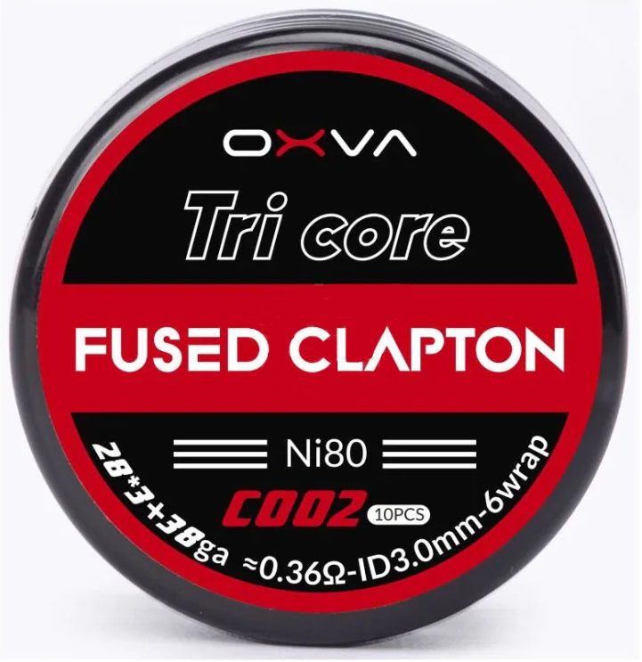 PREBUILT TRI CORE FUSED CLAPTON Ni80 0.36OHM - OXVA.jpg PREBUILT TRI CORE FUSED CLAPTON Ni80 0.36OHM - OXVA
