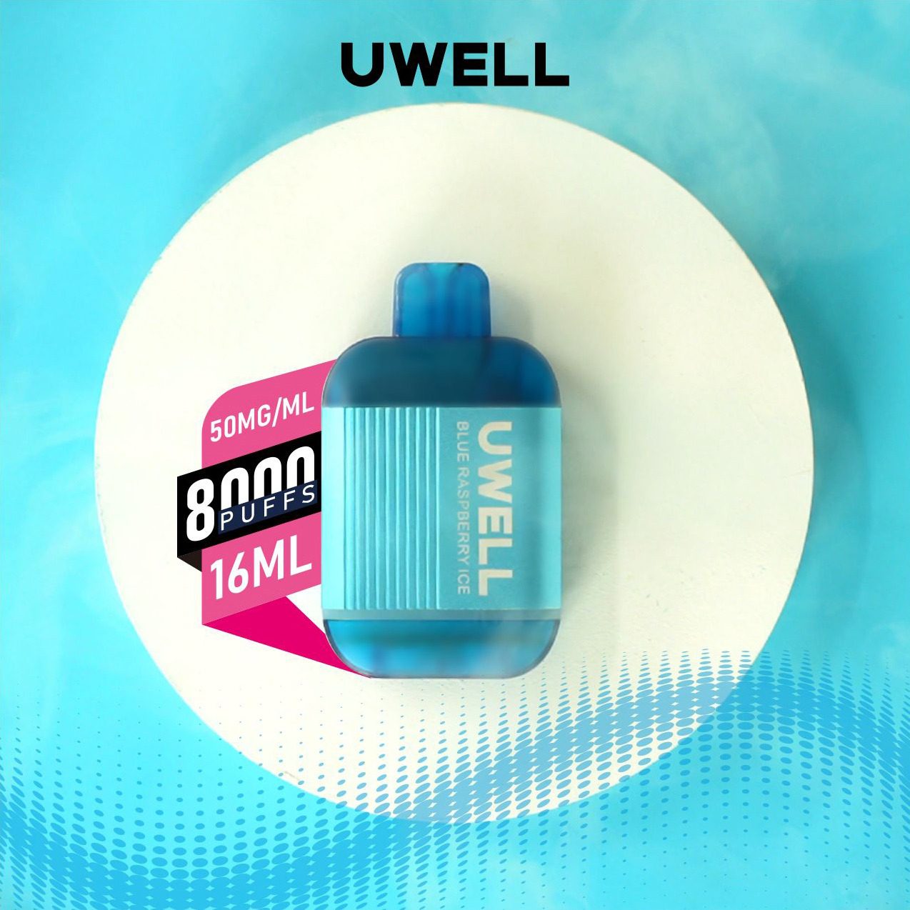 POD DESCARTÁVEL BE8000 – UWELL - BLUE RASP pod descartável uwell be8000 detalhes