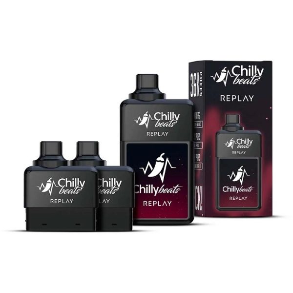 POD DESCARTÁVEL REPLAY 36K PUFFS – TRIPLE G / MELON W / HALLS BLACK – CHILLY BEATS