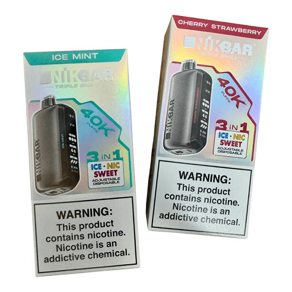 POD DESCARTÁVEL NIKBAR TRIPLE CHILL 40K 40.000 PUFFS - NIKBAR