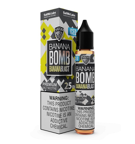 Banana Bomb Blast Iced LÍQUIDO BANANA BOMB BLAST ICED - SALTNIC / SALT NICOTINE - VGOD
