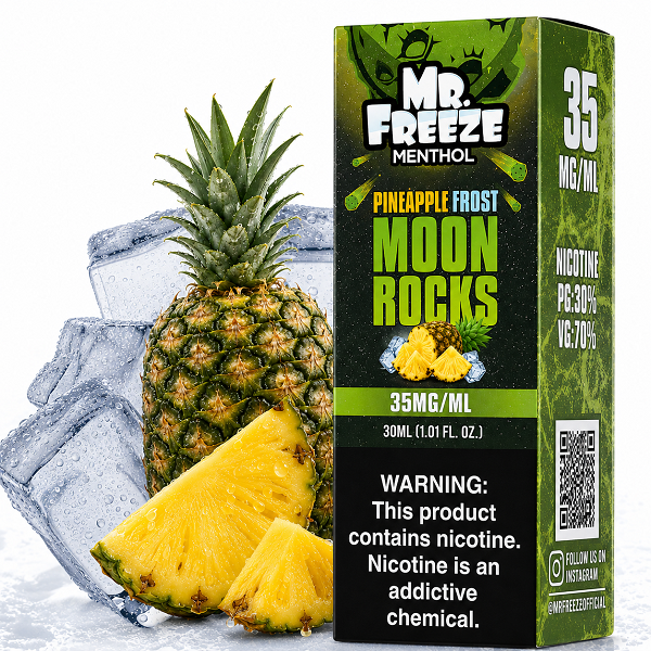 LÍQUIDO NICSALT PINEAPPLE FROST MOON ROCKS – MR FREEZE